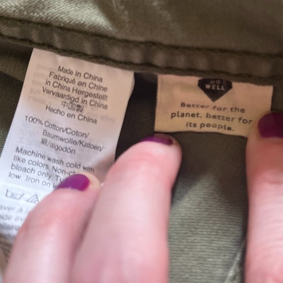 **Madewell "Passage Jacket" | XXS | Army Surplus Green | Cinch Waist | Pockets** - Picture 11 of 12